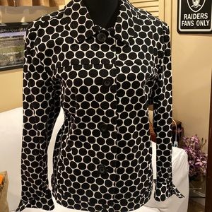 Women’s jacket by croft and barrow size large stretch black and white